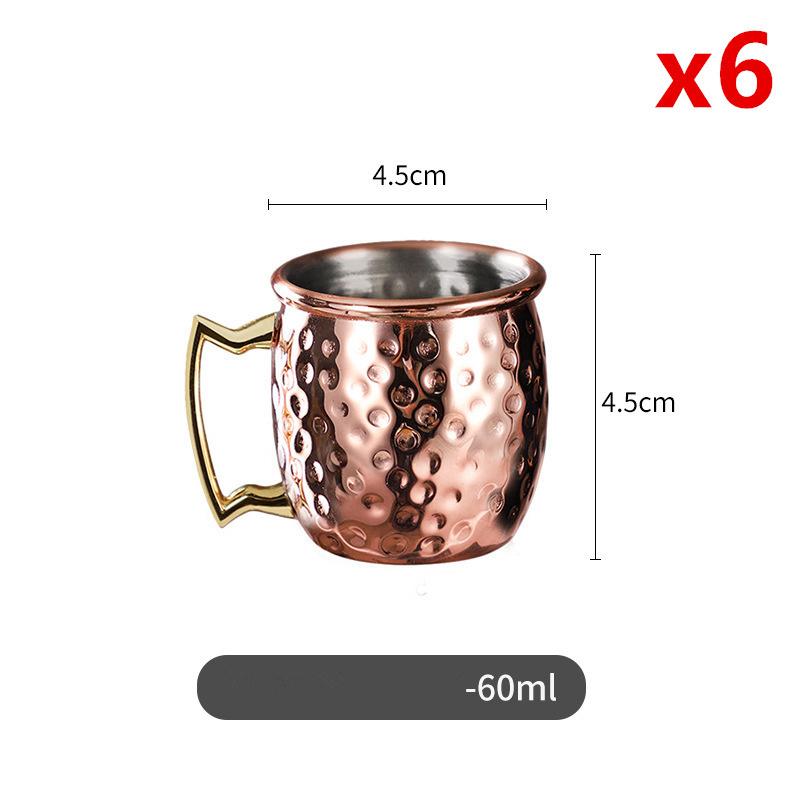Набор из 6 кружек Advantage Of Mule, бар, ресторан, чашка для питья, необычное коктейльное стекло, кофейная кружка из нержавеющей стали, чашка для рюмки, пивной стакан