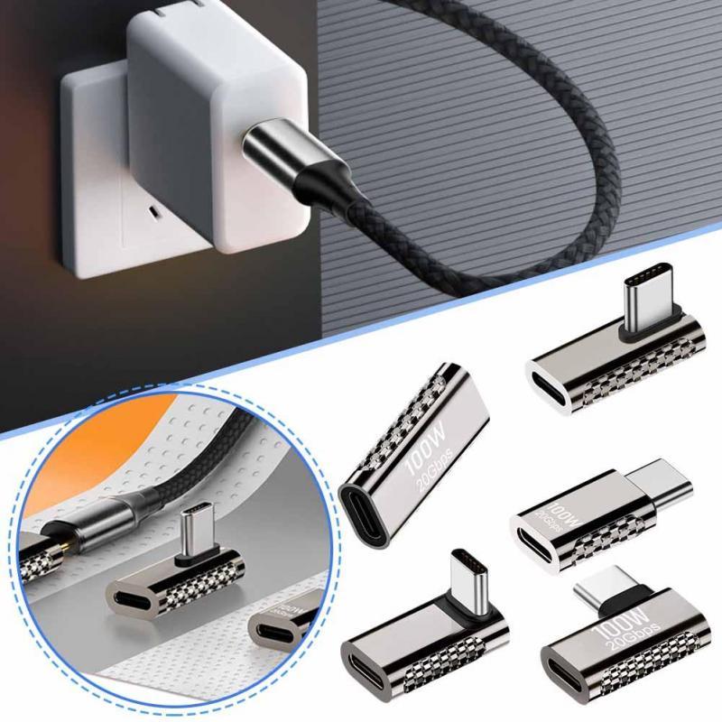 FONKEN Адаптер USB3.2 OTG Type C, 100 Вт, передача данных, 20 Гбит/с, цинковый сплав, быстрая зарядка, видеоразъем 8K для телефона, планшета