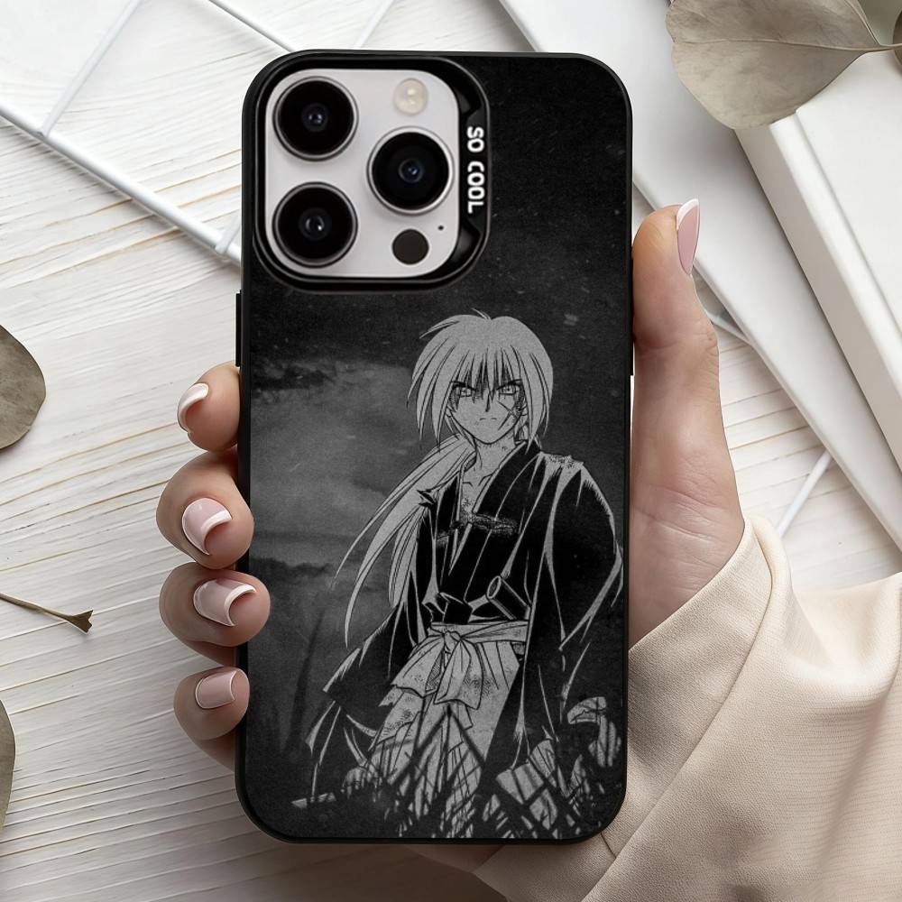 Чехол для телефона Аниме R-Rurouni K-Kenshin-N Для iPhone17,16,15,14,13,12,11 Plus,Pro Max Черный Конфетный серебристый чехол для телефона