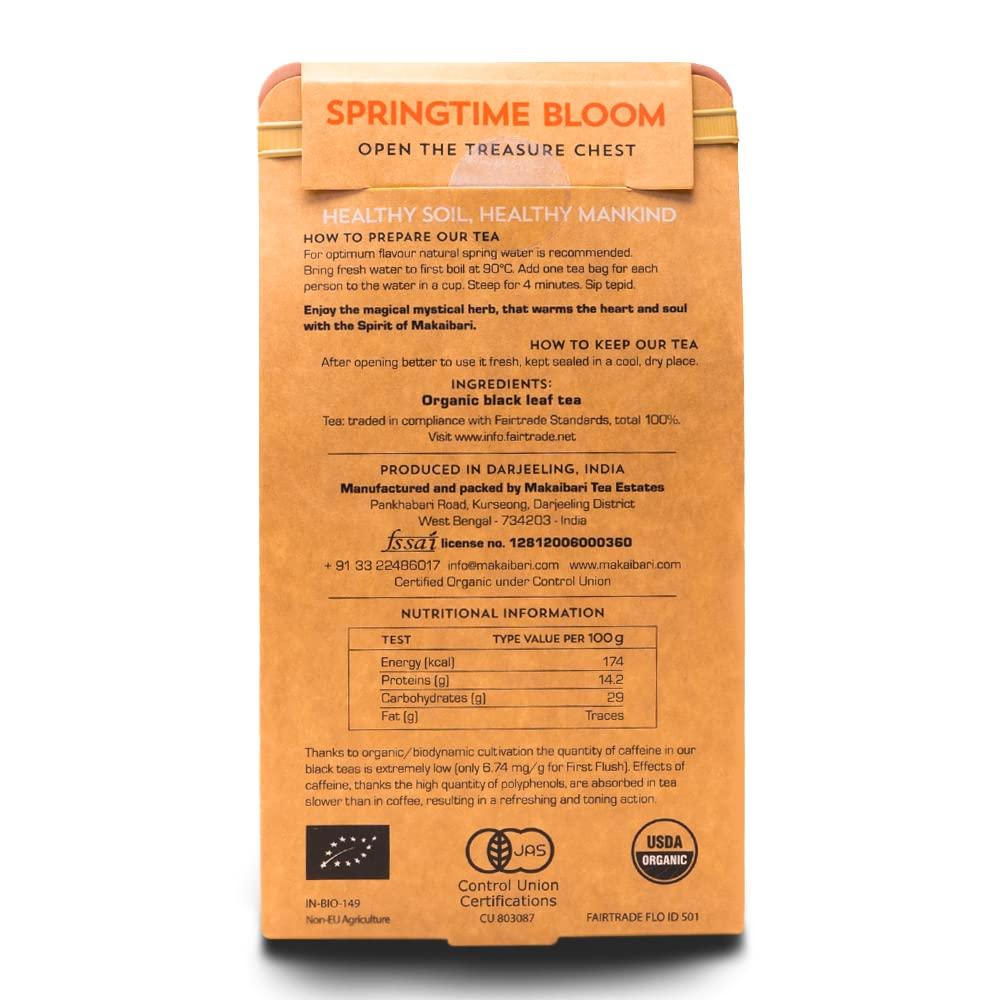 Макайбари Весеннее цветение Первый сбор Дарджилинг Черный чай – 25 чайных пакетиков (50 г)