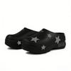 adidas Оригинальные AdiFOM Stan SmithMule EVA Граффити Нескользящие Закрытый Носок Тапочки Женские Черно-Серые IE4626()
