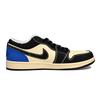 Jordan Air Jordan 1 Дышащие Низкие Винтажные Баскетбольные Кроссовки Мужские Бежевый Черный Синий HQ3437-101(Команда6-)