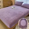 Warm and Thick Winter Fitted Sheet Non Slip Adjustable Mattress Covers Soft Velvet Bed Covers Mattresses Protective Covers