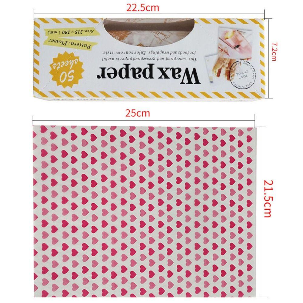 10/50pcs Disposable Wax Paper Oilproof Sandwich Hamburger Anti-stick Baking Wax Paper Pad