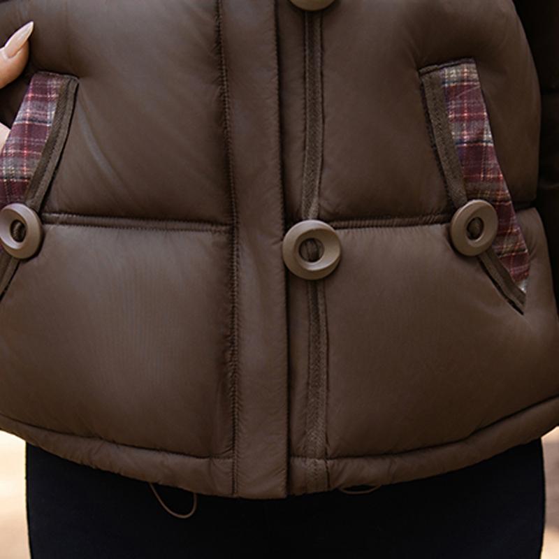 Модные женские зимние пальто больших размеров Элегантные свободные теплые короткие парки Женская куртка