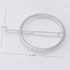 Gold Round Barrettes Silver Geometric Hairpin Fashion Metal Hair Clips  Women