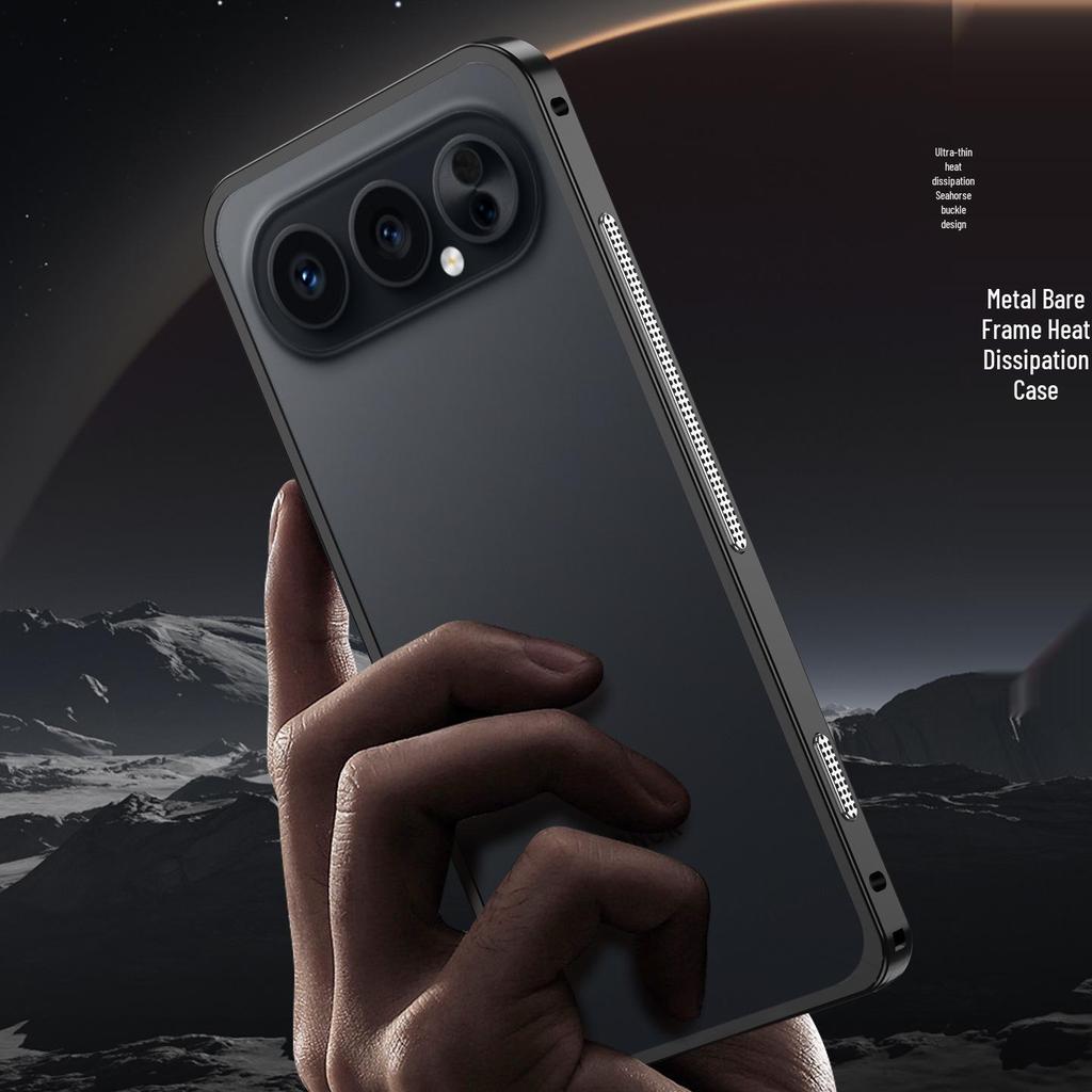 Металлический чехол-радиатор для телефона Honor 500 Pro с пряжкой в виде морского конька и противоударной односторонней рамкой