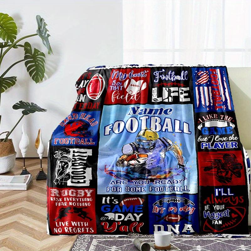 Life Is Full Of Football Shawl Blanket Personalized Name Option Soft Comfortable Stylish For Bedroom Bed Sofa Office Camping Warming Perfect Gift For