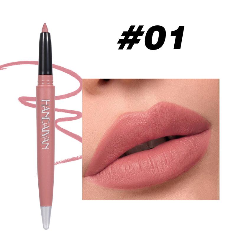 6-цветный матовый карандаш для губ Single Nude Lipstick Pen, стойкая водостойкая и не легко обесцвечивающаяся губная помада Hook Lip Pencil