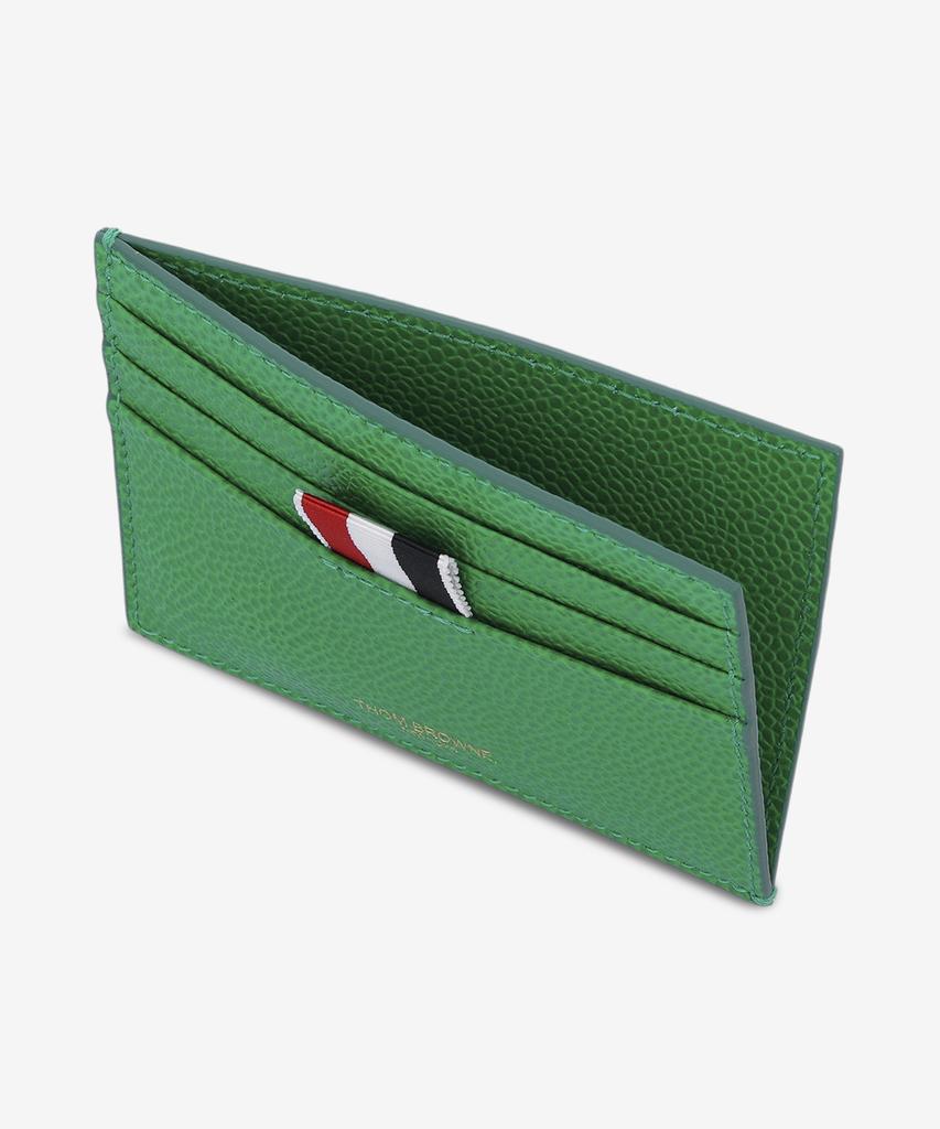 Thom Browne Pebble Grain Note Compartment Card Holder - Green / Maw031L00198350