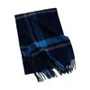 Scarf Women's Autumn and Winter Korean Style Pure Cashmere Scarf Thickened Men's Dark Blue High End Plaid Versatile Couple Scarf