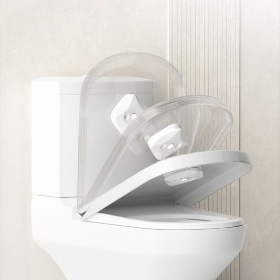 Self-Adhesive Toilet Bowl Cleaner with UV Light Easy Installation Rechargeable Motion Sensor Activated Toilet Lid Light