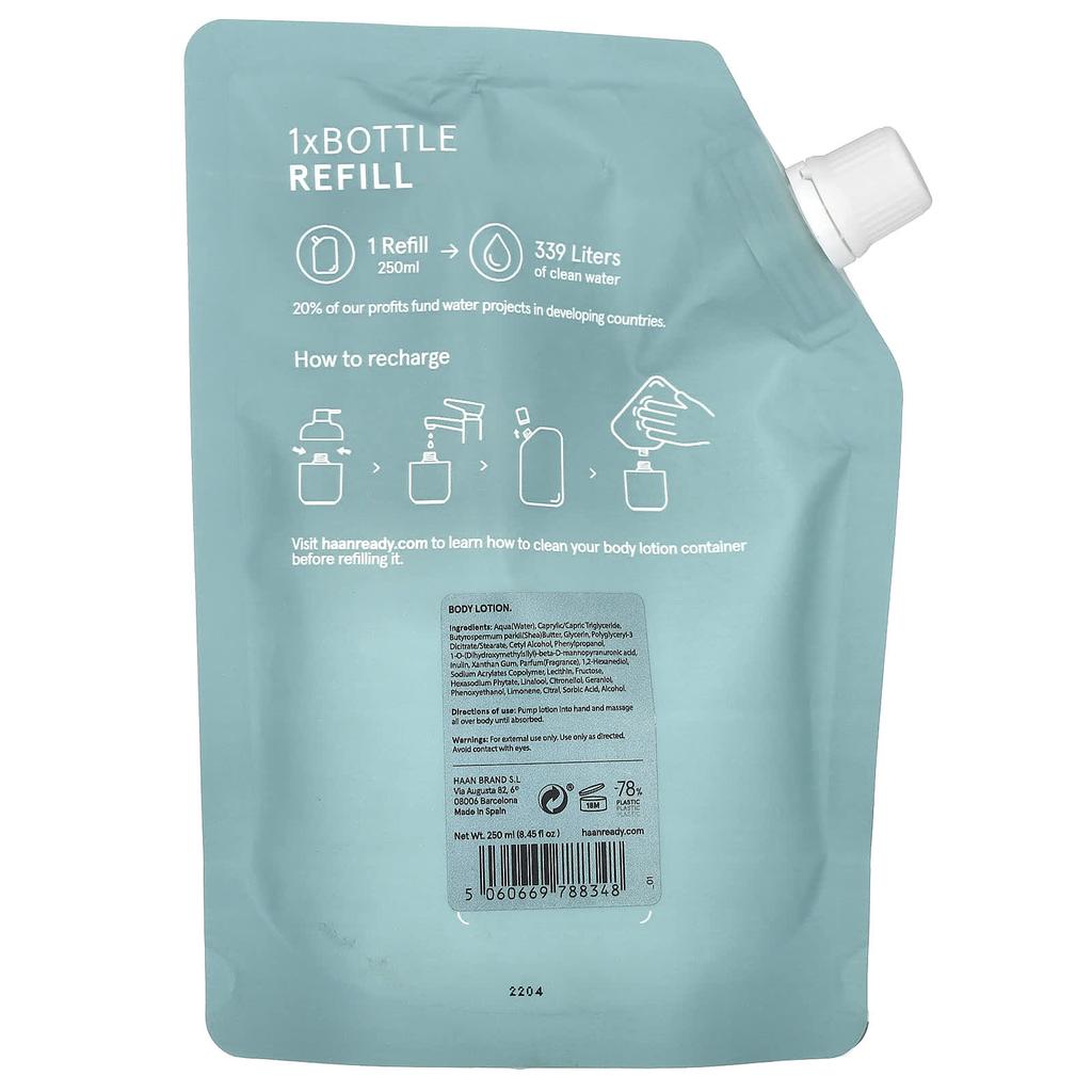 HAAN Сменный блок лосьона для тела, Forest Grace, 8,45 жидких унций (250 мл)