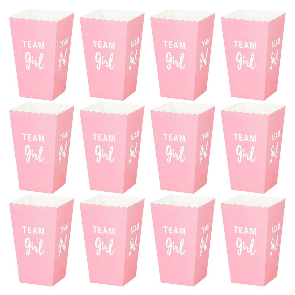 6/12 шт. Коробка для попкорна для вечеринки по случаю раскрытия пола ребенка, украшения для мальчиков и девочек, принадлежности для раскрытия пола ребенка, подарочная коробка для конфет, детский душ