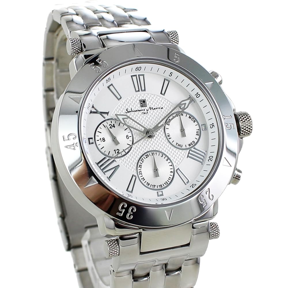 Salvatore Marra Мужские часы с браслетом из нержавеющей стали, водостойкость 10 АТМ, [№1]