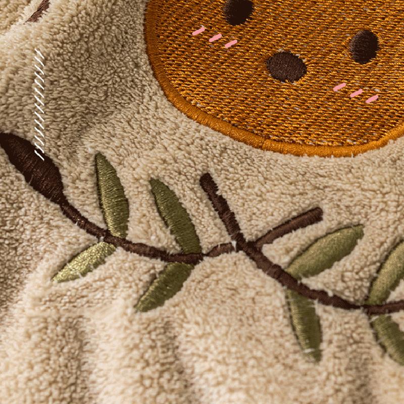 Детское банное полотенце, впитывающий детский банный халат с капюшоном, банные полотенца из кораллового флиса для новорожденных девочек и мальчиков, одеяло с вышивкой в виде мультфильма