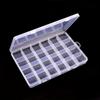 Nail Art Decoration Box Transparent 24Compartments Storage Box Case Nail Art Jewelry Bead Storage