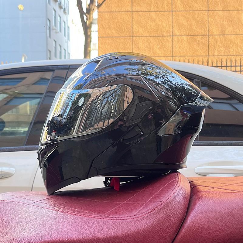 Modular Flip-Up Motorcycle Helmet With Dual Visor Winter Wing Full Face Men Women All Season Bluetooth Ready