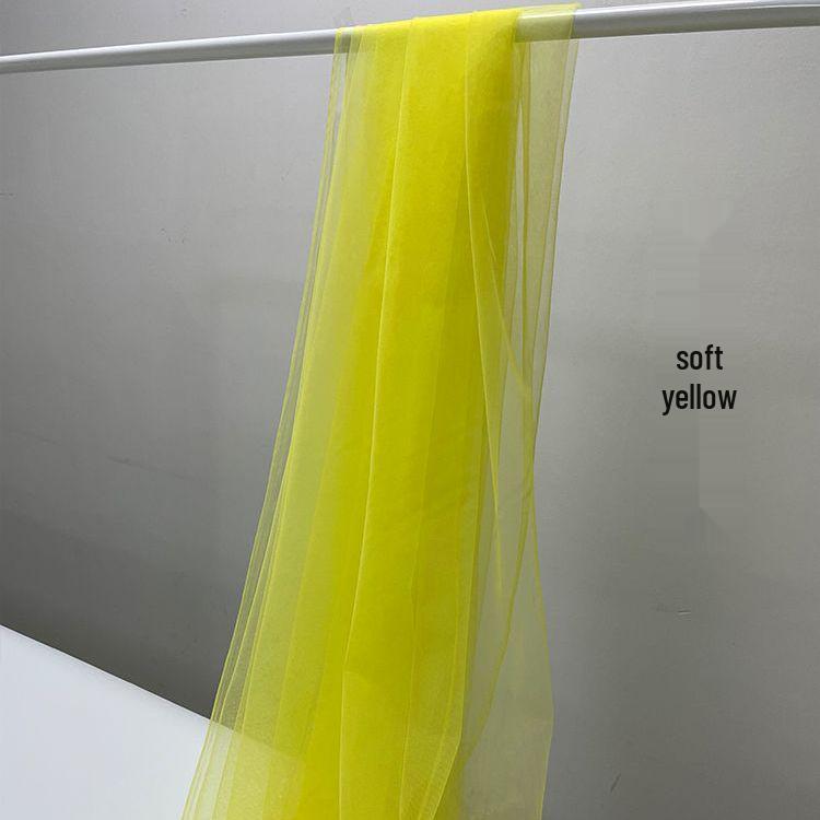 Лимонно-желтая марлевая ткань - Идеально для декора детского сада и фотофонов | Однотонная серия «Свежесть»