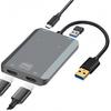 Адаптер USB 3.0 на два HDMI дисплея, Расширитель порта USB-A, Двойной вывод HDMI 1920*1080P 60 Гц, Поддерживает режим расширения/зеркалирования, Включает USB 3.0 Hi