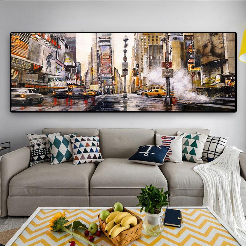 Нью-Йоркские уличные постеры и принты, пейзаж, холст, живопись, абстрактные настенные художественные картины для гостиной, современный домашний декор, без рамки