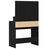 Makeup Table with Shelf Black Oak Effect 80 x 41 x 134.5 cm