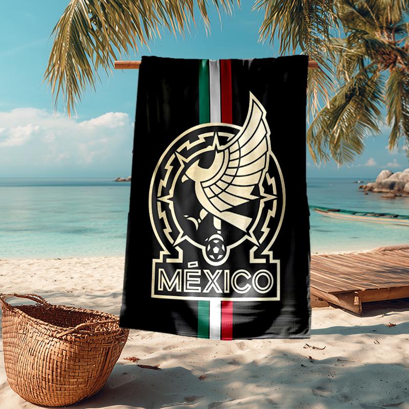 México Football Fashion Beach Towel: Ideal for Summer Adventures Soft, absorbent and quick drying suitable for swimming and bathing