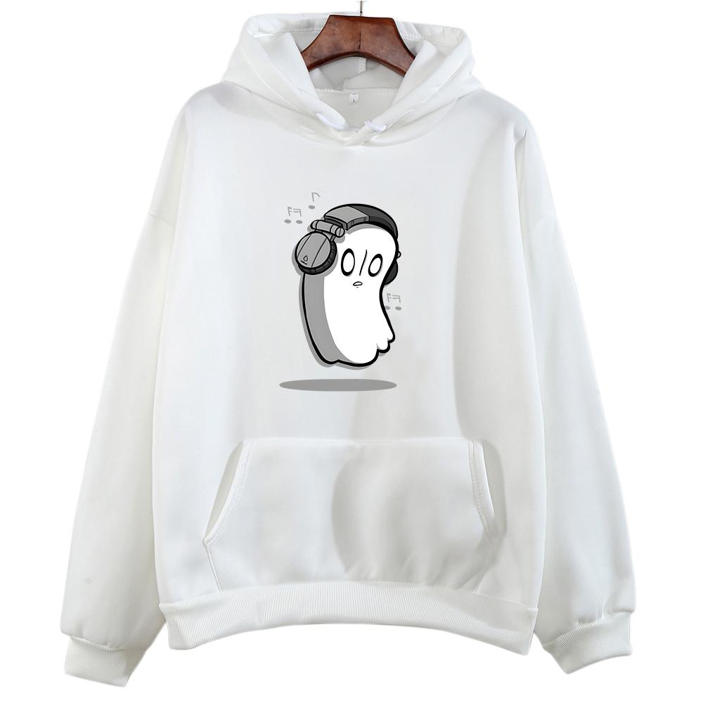 Толстовки с капюшоном Undertale Game Napstablook Ghost Kawaii, женская толстовка с героями мультфильмов для Хэллоуина, пуловеры с графическим рисунком, мягкая теплая толстовка с капюшоном