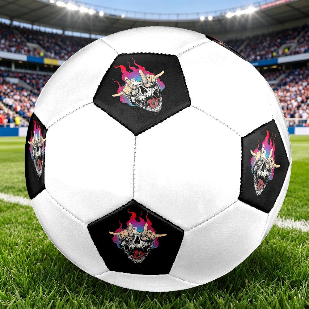 1 шт. Череп Змея Пламя Футбольный мяч Размер 5 Футбольный Мяч Машинная строчка Универсальный Футбольный Мяч для помещения/улицы A81