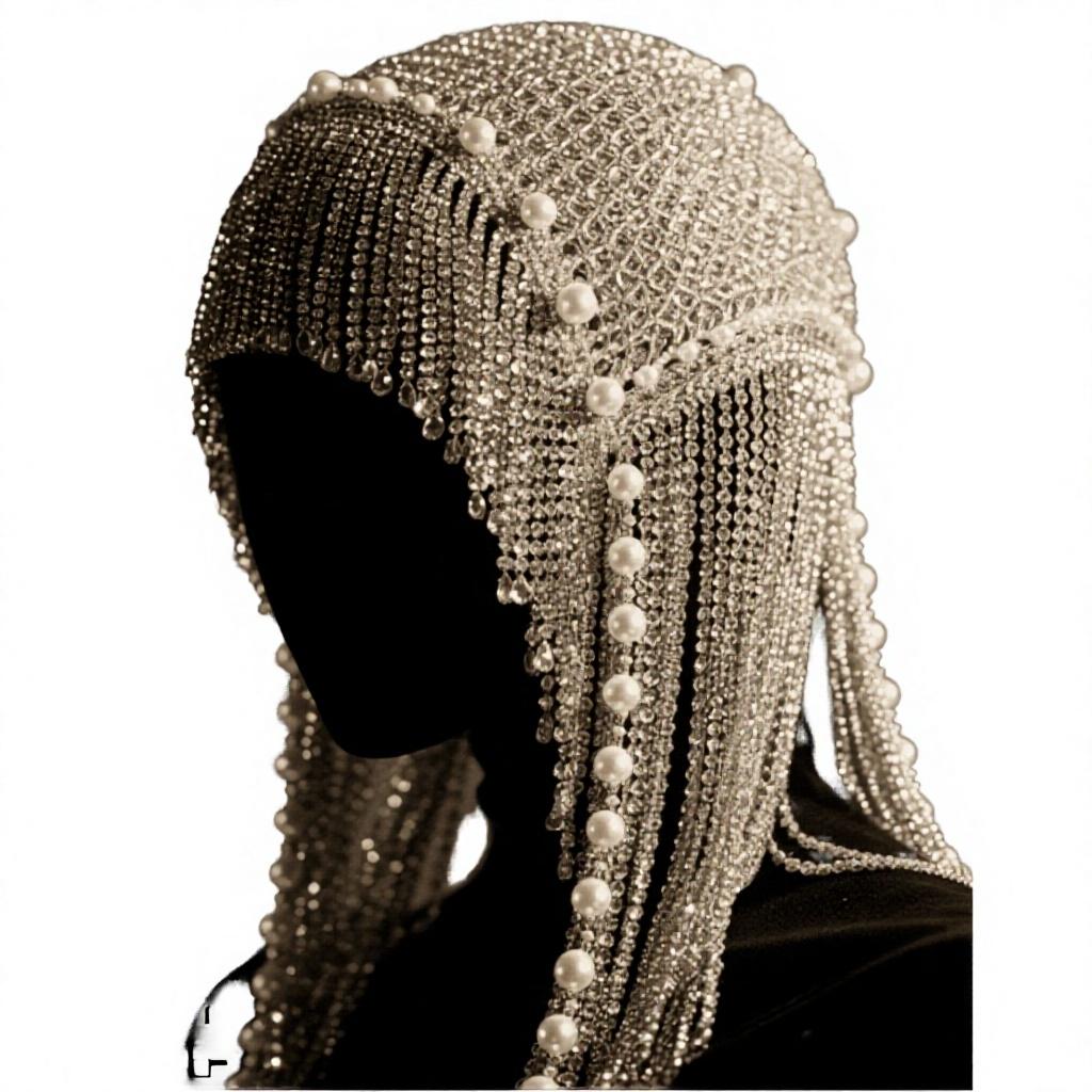 Timeless Luxury Crystals Rhinestone golden silvery bling bling long tassel flapper Bridal Wedding bead Chain Headwear Jewelry