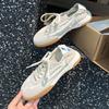 Leather German Training Shoes Flat Biscuit Shoes Little White Shoes Women's Retro 2025 New Forrest Gump Shoes Sports Shoes Casual Board Shoes