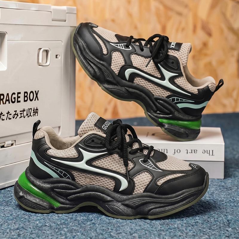 Thick-soled versatile casual sports shoes mesh breathable comfortable trendy men's shoes retro dad shoes