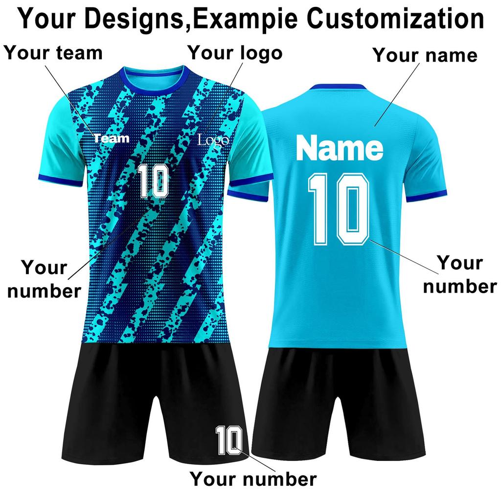 Personalised Shirts Kit Mens Girls With Name Number Custom Football Jerseys For Boys Training Suit