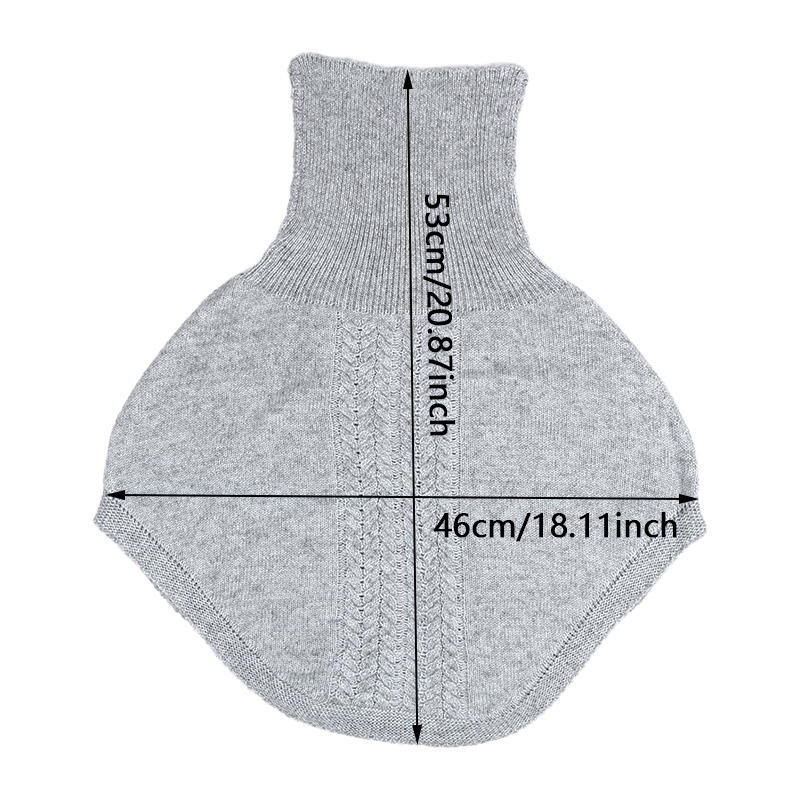 Women's High Neck Shoulder Warmer - Pullover Shawl Collar Scarf for Cervical & Shoulder Protection In Cold Weather