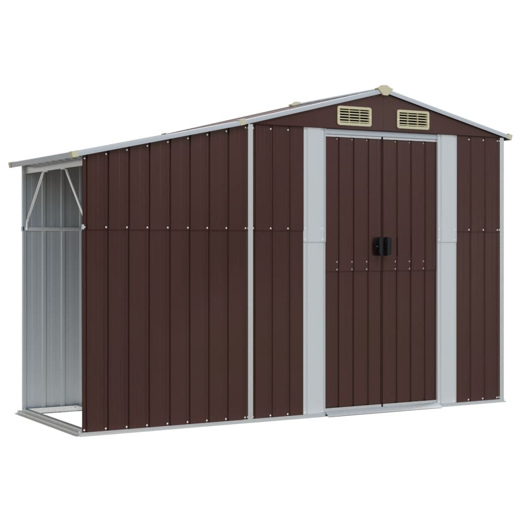 Tool Shed Brown 277 x 93 x 179 cm Galvanized Steel