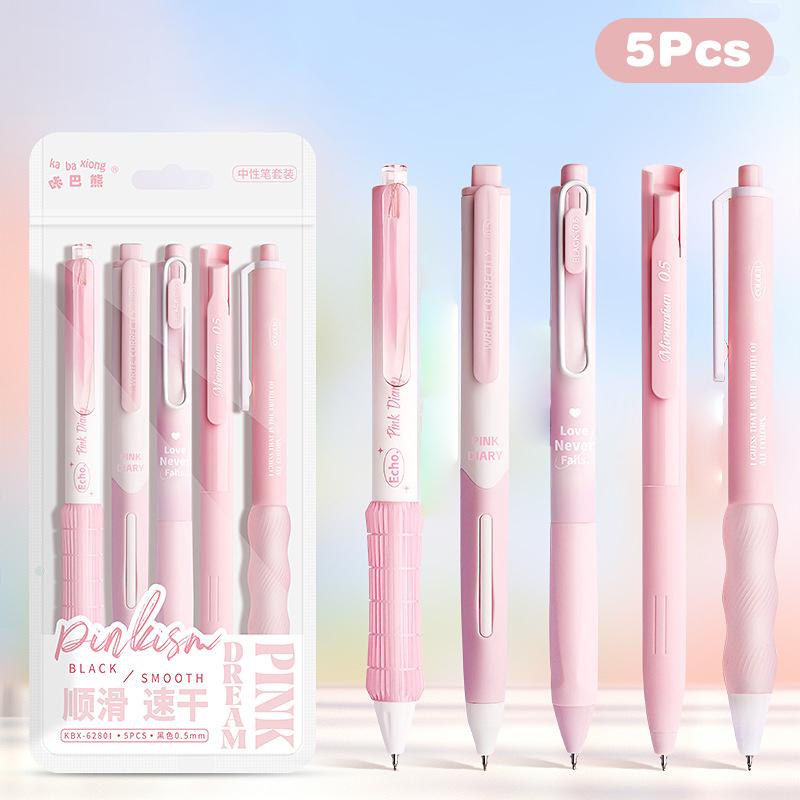 Набор из 5 гелевых ручек Simplicity Fashion, однотонные, милые, быстросохнущие, нейтральные ручки, прекрасные канцелярские принадлежности для школьников и студентов