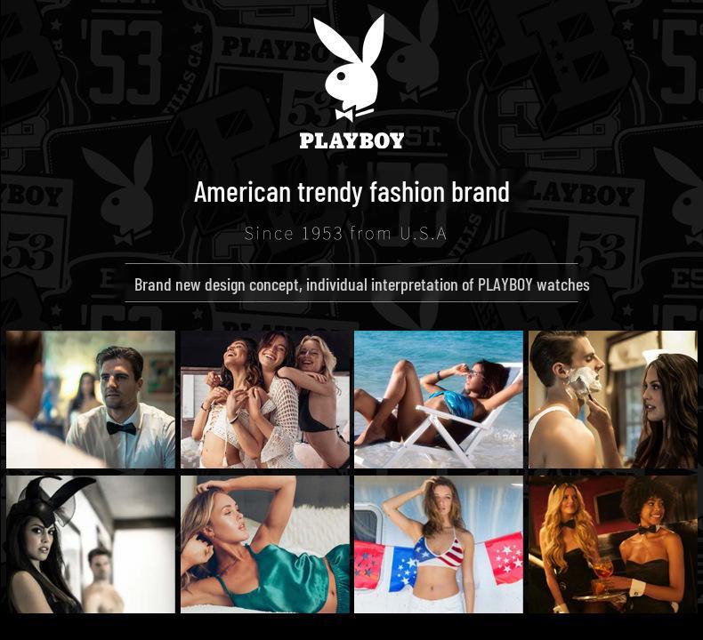 Мужские многофункциональные водонепроницаемые спортивные часы Playboy с большим циферблатом и дизайном «три глаза».
