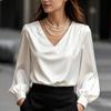 Женская модная, повседневная и универсальная рубашка с длинным рукавом