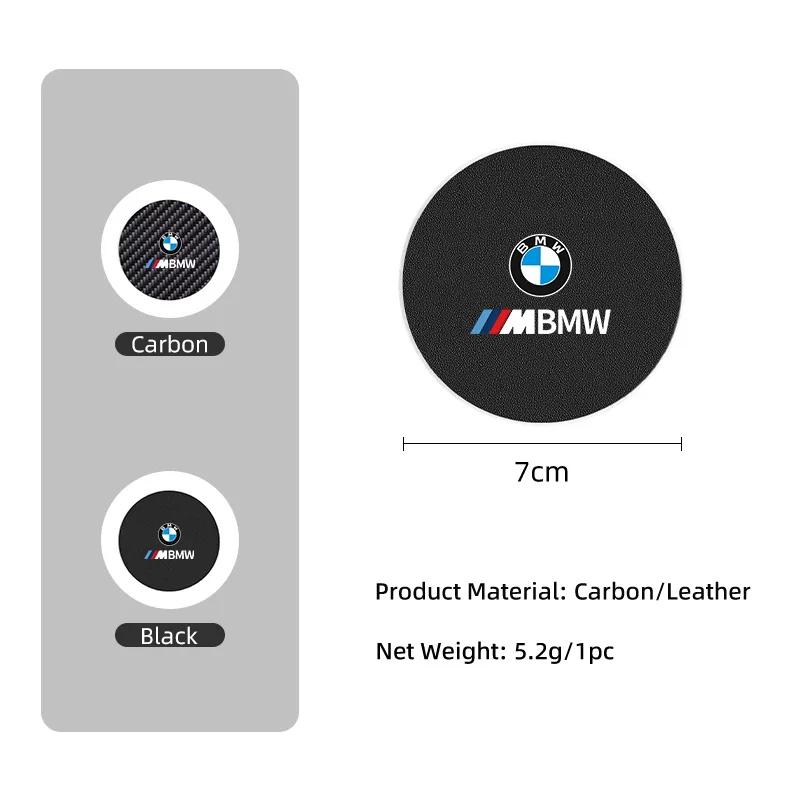 New Car Carbon Leathe Coasters Pads Centre Console Cup Non-Slip Mats For BMW PerCar Carbon Leathe Coasters Pads Centre Co