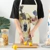 Animal Dog Bear Deer Pattern Kitchen Aprons for Adult Kids Linen Bib Home Cleaning Apron Butterfly Pattern Cooking Baking Aprons