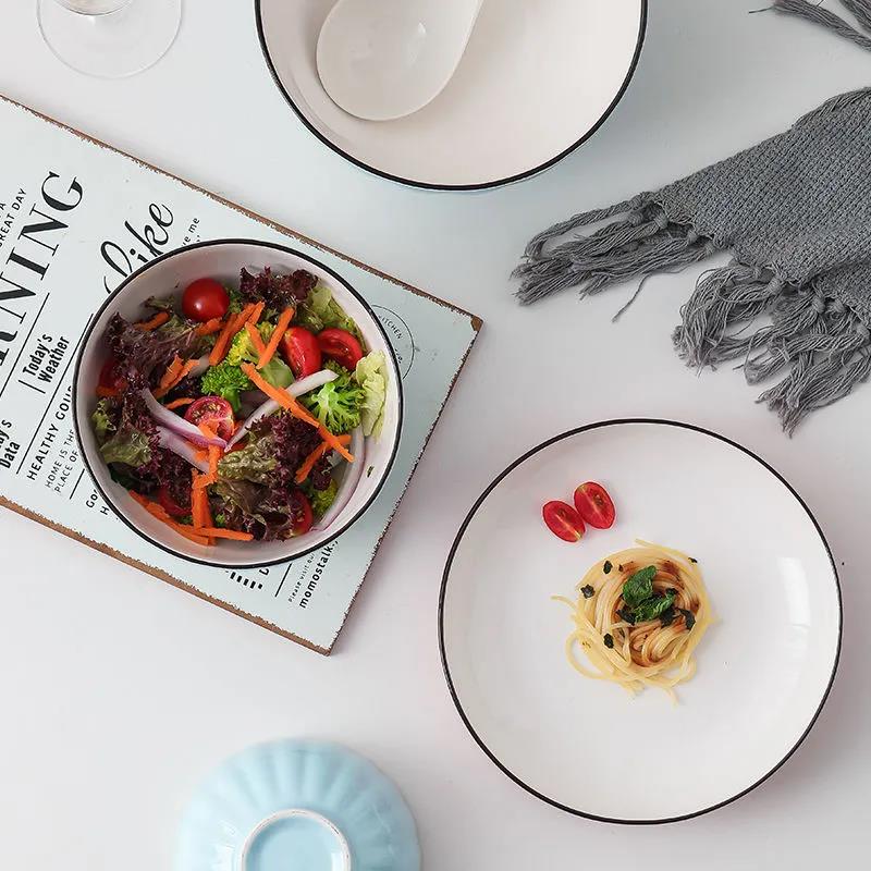 Набор бытовой посуды, креативная керамическая тарелка, японская миска для супа с лапшой, миска для еды, миска с тыквой, тарелка, обеденная тарелка, блюдо