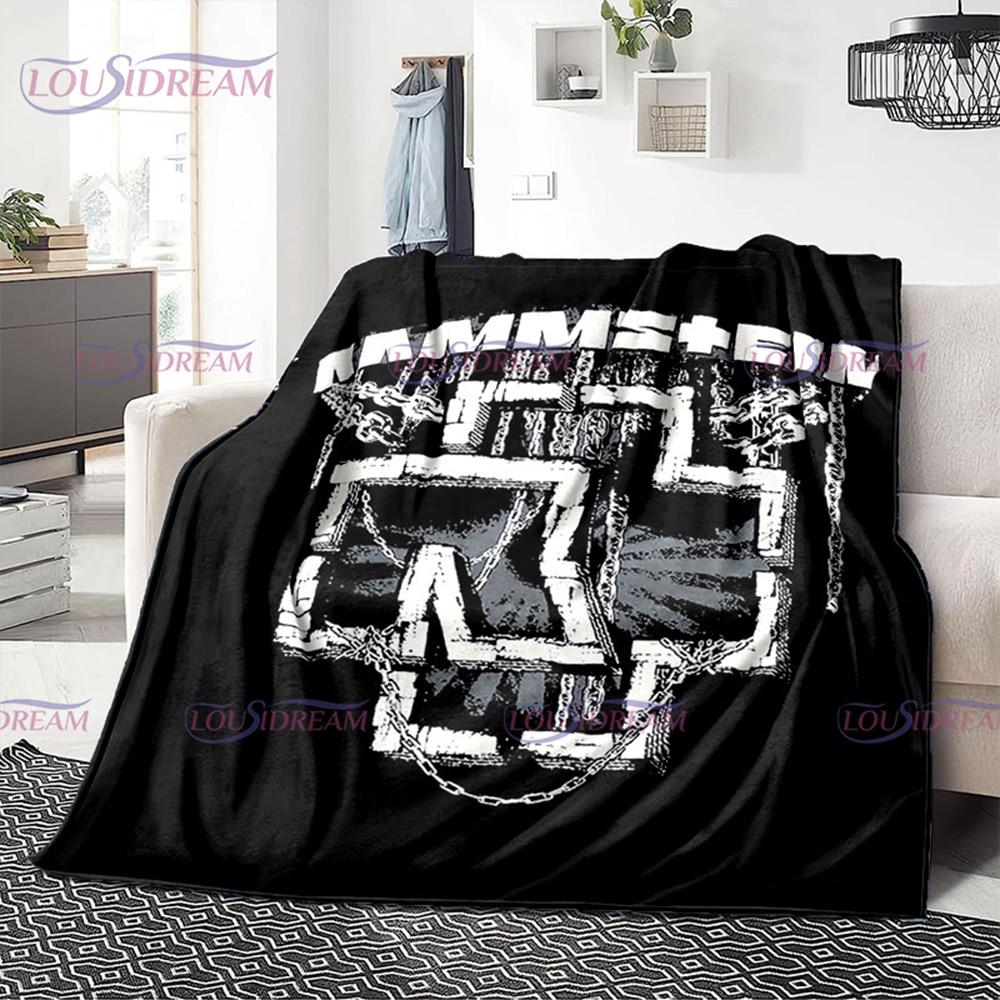 3D R-Rammstein Heavy Metal Band, мягкое плюшевое одеяло, фланелевое одеяло, одеяло для гостиной, спальни, кровати, дивана, вентилятора, одеяло