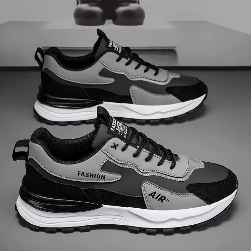 Men Shoes Non-slip Shoes Men's Fashion Black Shoes Breathable Casual Shoes Running Sneakers Men Lightweight Platform Increase Shoes