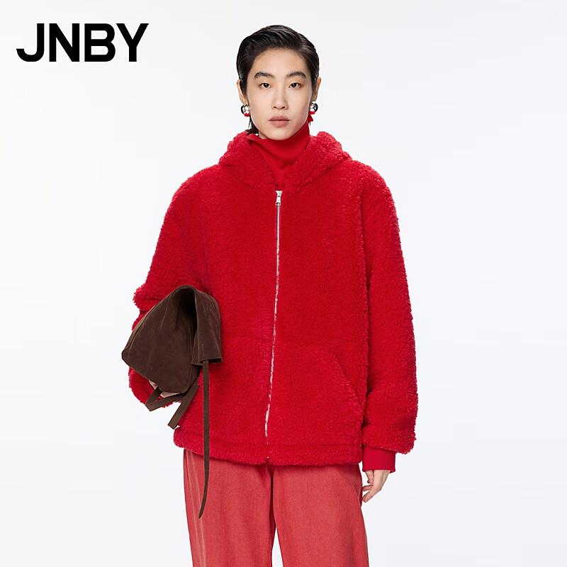 JNBY Faux Fur Hooded H-type Coat