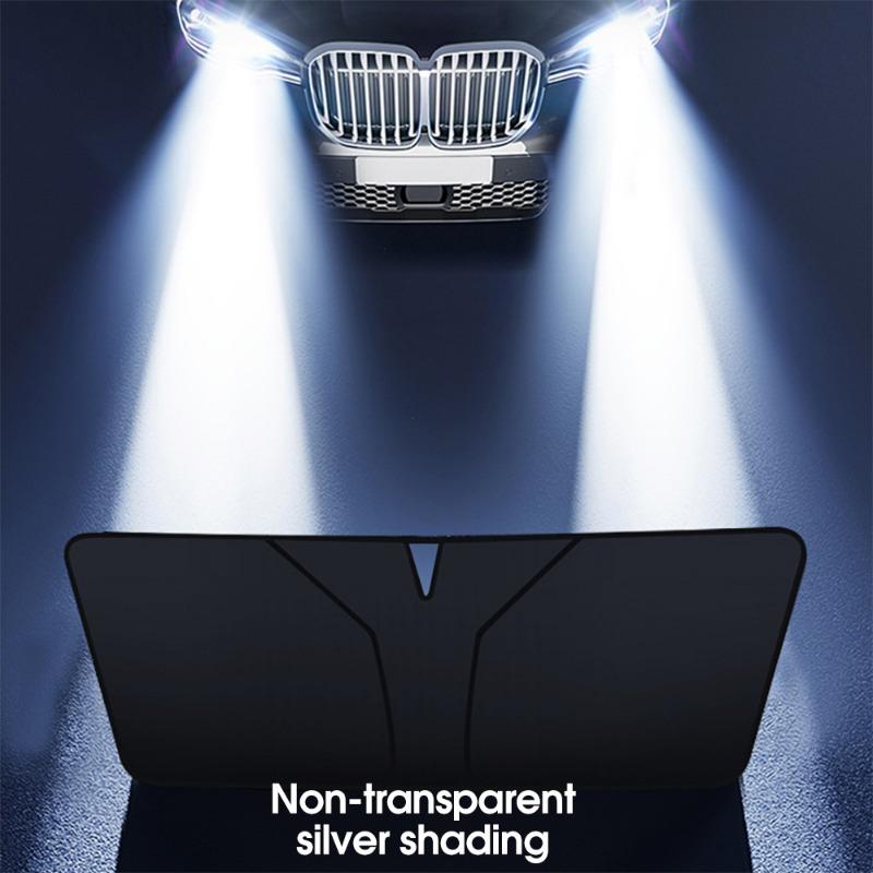 Автомобильный серебристый тканевый солнцезащитный козырек, улучшенный, утолщенный, складной, охлаждающий, передний солнцезащитный козырек, аксессуары для лобового стекла