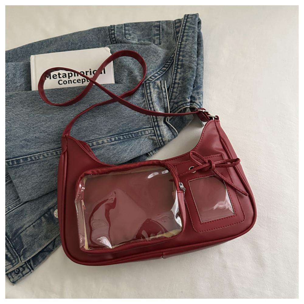 Harajuku Shoulder Bag Women Korean Transparent Ita Bag Student Crossbody Bag Female Japanese Designer Preppy Handbag Purse