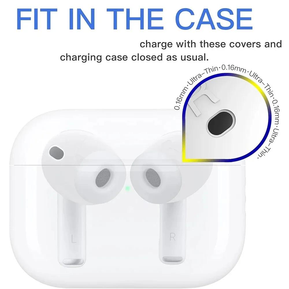 6-1 пара силиконовых насадок для наушников AirPods Pro3, ультратонкие защитные амбушюры, противоскользящие ушные вкладыши для Airpods Pro 3-го поколения