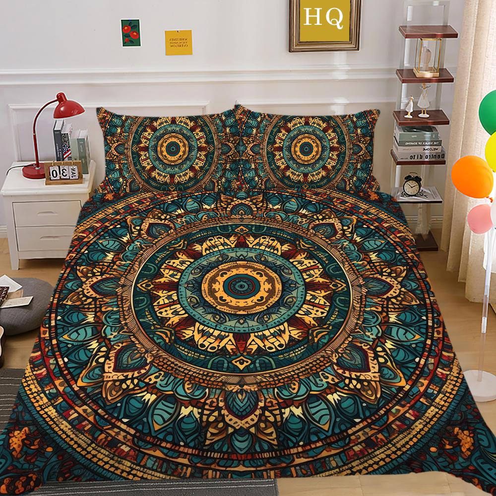 Mandala Printed Home Bedding Set Fashion Design Duvet Cover Set Single Double Size Comforter Cover Sets