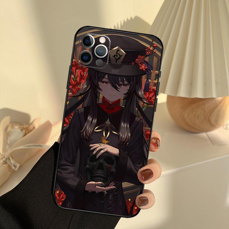 Чехол для телефона Hu Tao Genshin Impact Для iPhone 13 16 15 11 12 14 17 Pro Max 12 mini 15 16 Plus 16e 17 Air Cover Funda