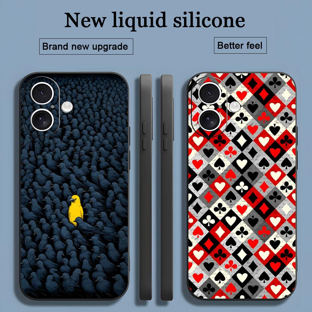 Крутой Мультяшный Веселый Модный Чехол Для Телефона Для iPhone 17 16 15 14 13 12 11 X XR XS 8 Plus Mini Pro Max Мягкий Черный Ударопрочный Чехол